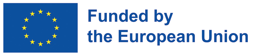 Flag of the European Union next to a headline saying Funded by the European Union