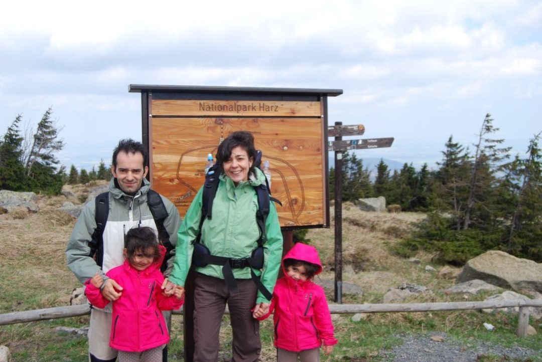 Estre and her family in Harz National Park
