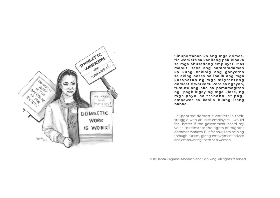 Portrait of a protesting domestic worker
