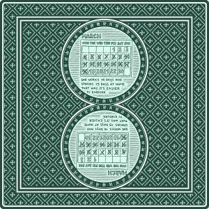 Green Memory Card with calendar illustration