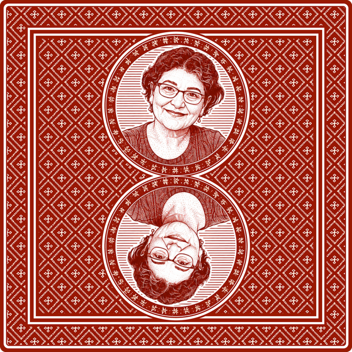 Red Memory Card with portrait of Ayse Isci