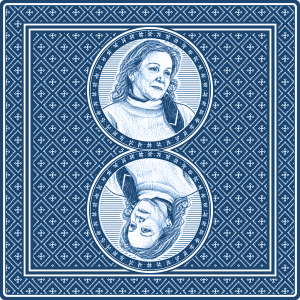 Blue Memory Card with portrait of Neriman Yilmaz