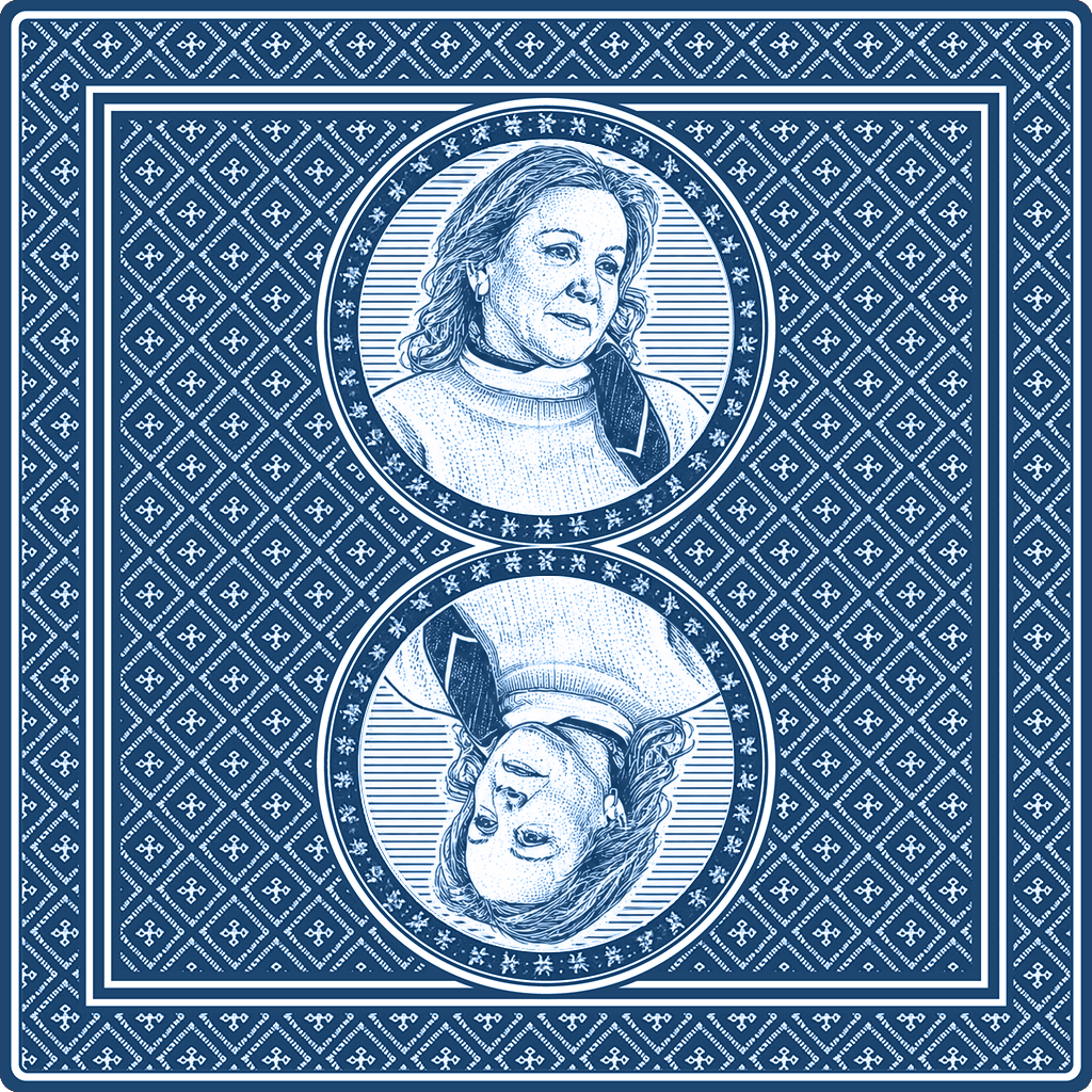 Blue Memory Card with portrait of Neriman Yilmaz