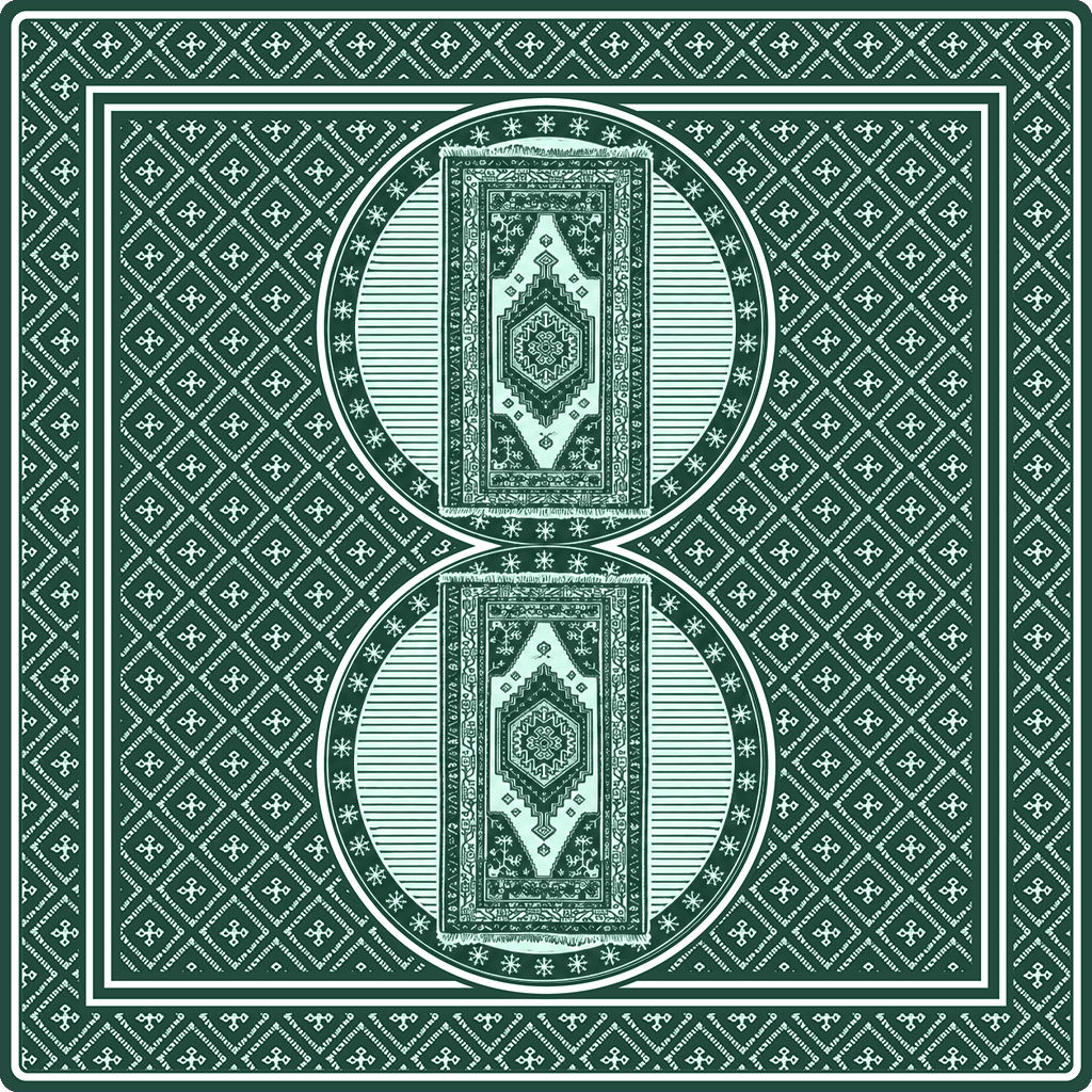 Green Memory Card with portrait of Cagla Diner
