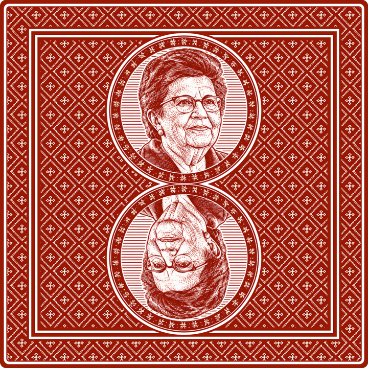 Red Memory Card with portrait of Ceferina Garcia