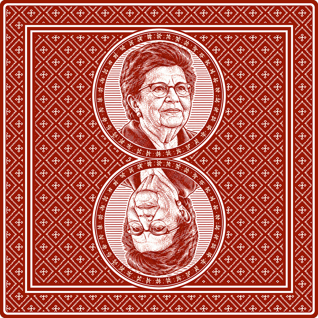 Red Memory Card with portrait of Ceferina Garcia