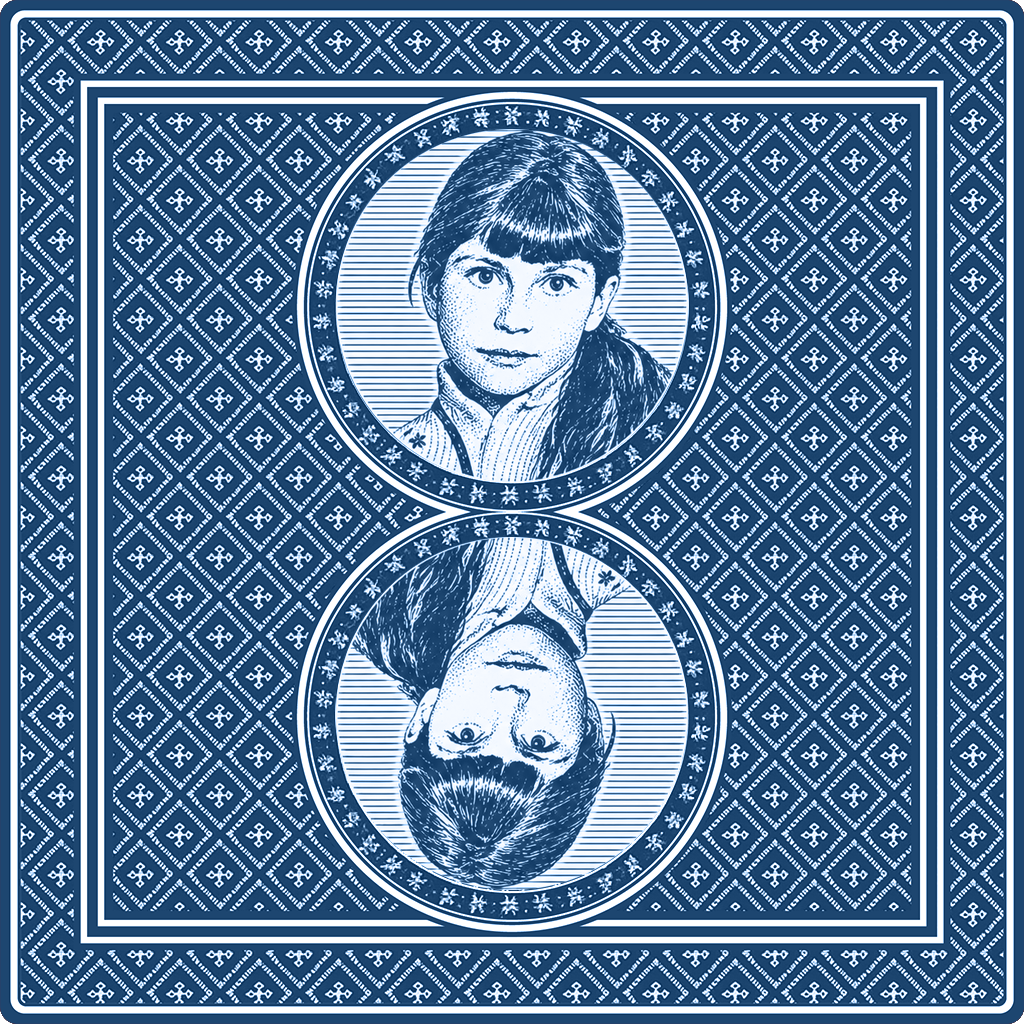 Blue Memory Card with portrait of Anastasia Walden