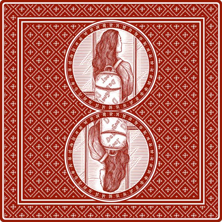 Red Memory Card with portrait of Ban Ying