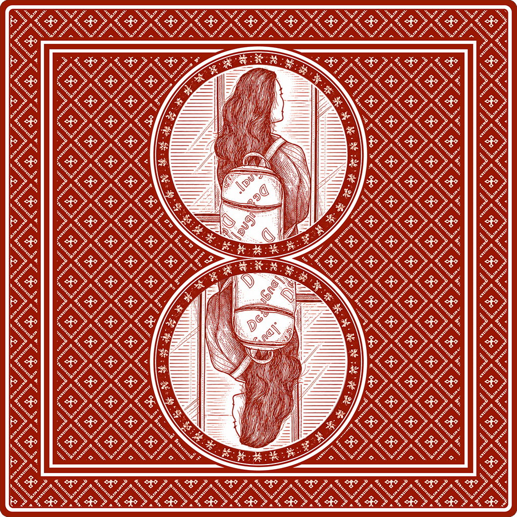 Red Memory Card with portrait of Ban Ying