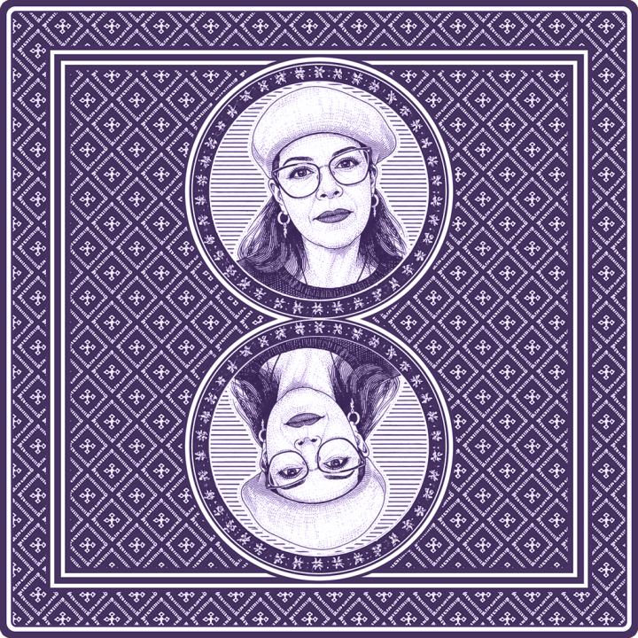 Purple Memory Card with portrait of Liliana