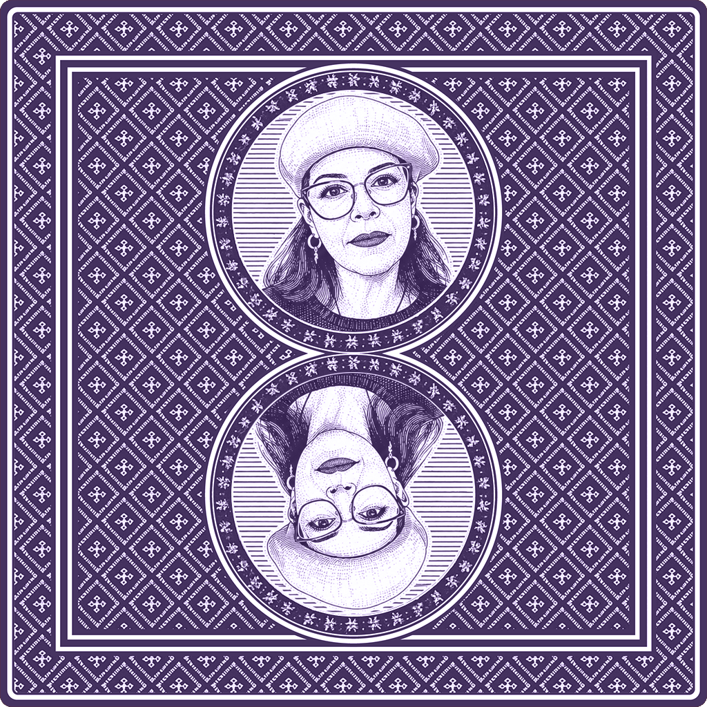 Purple Memory Card with portrait of Liliana