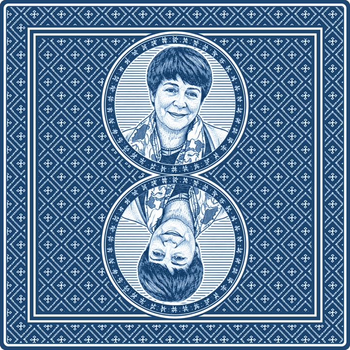 Blue Memory Card with portrait of Silvia Henao