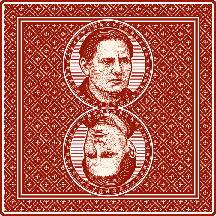 Red Memory Card with portrait of Krystyna Modrzewska