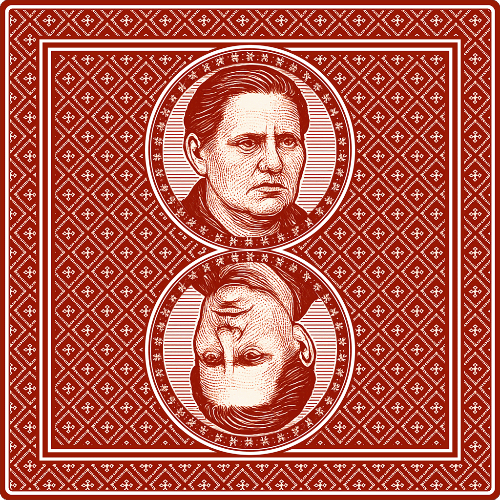 Red Memory Card with portrait of Krystyna Modrzewska