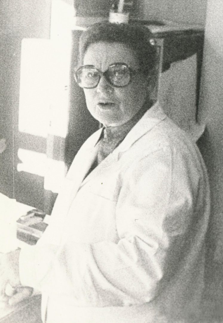Portrait of Krystyna Modrzewska at the laboratory
