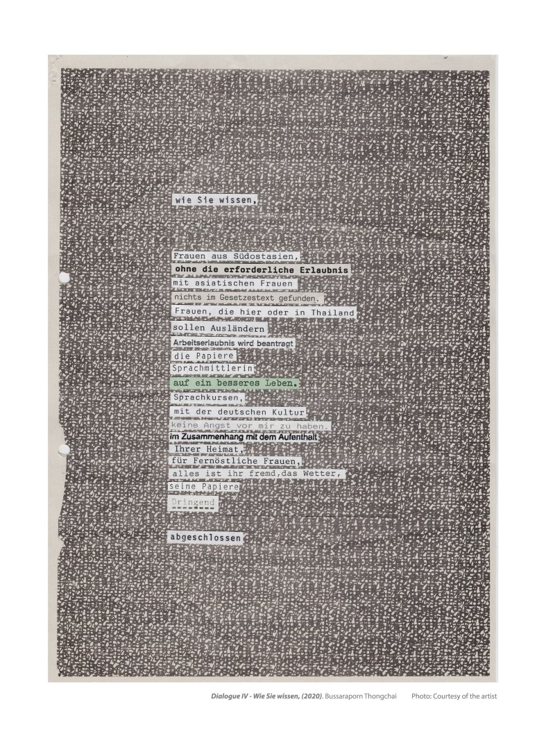Collage of text snippets from official letters